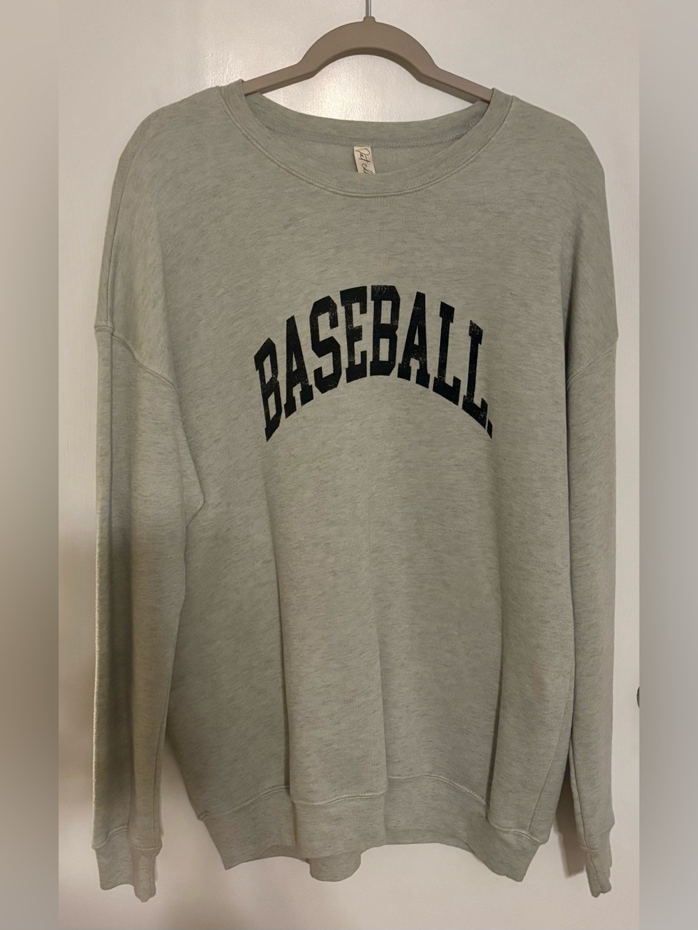 Oat Collective - Women’s Size L - Baseball Graphic Crewneck Sweatshirt